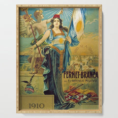 1910 Fernet Branca Liqueur Aperitif Advertisement Poster Print Serving Tray