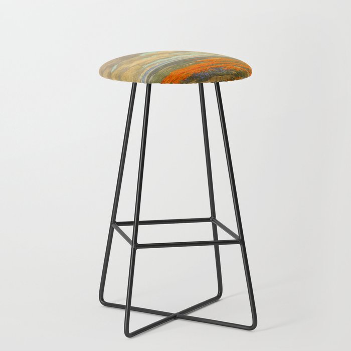 1911 Granville Redmond - A Field of California Poppies Stool