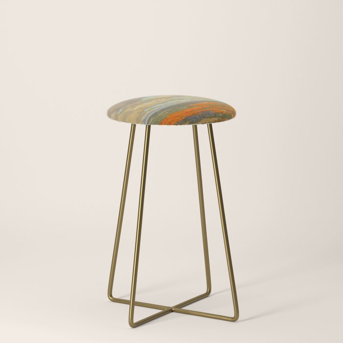 1911 Granville Redmond - A Field of California Poppies Stool