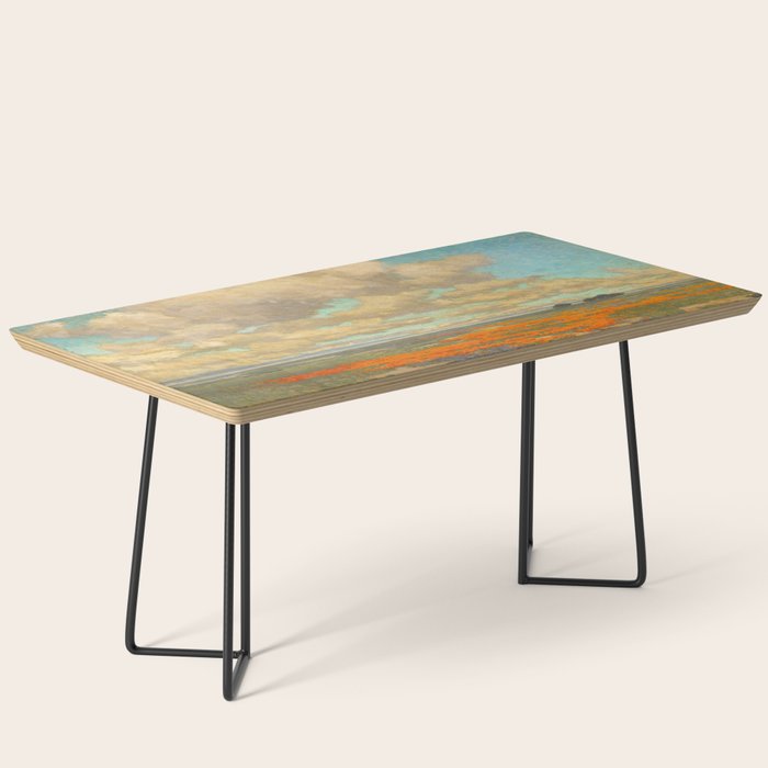 1911 Granville Redmond - A Field of California Poppies Coffee Table