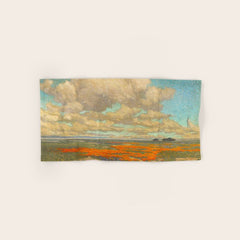 1911 Granville Redmond - A Field of California Poppies Bath Towel