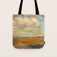 1911 Granville Redmond - A Field of California Poppies Tote Bag