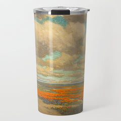 1911 Granville Redmond - A Field of California Poppies Travel Mug