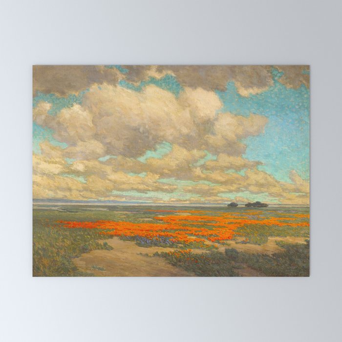 1911 Granville Redmond - A Field of California Poppies Mini Art Print