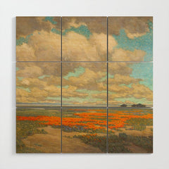 1911 Granville Redmond - A Field of California Poppies Wood Wall Art