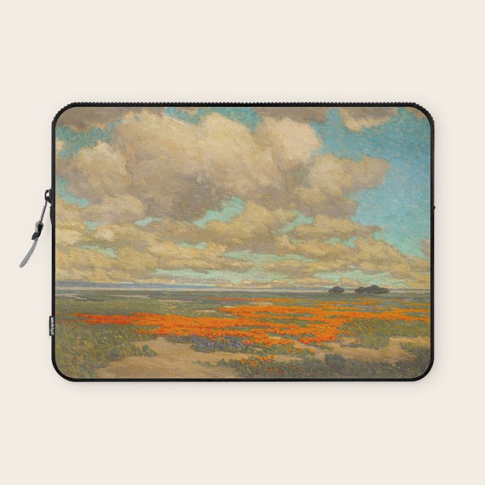 1911 Granville Redmond - A Field of California Poppies Laptop Sleeve