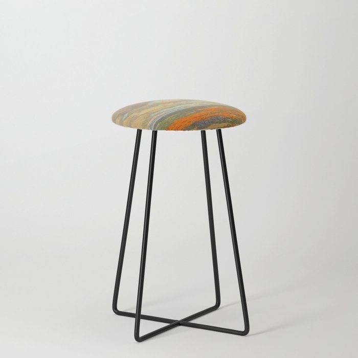 1911 Granville Redmond - A Field of California Poppies Stool