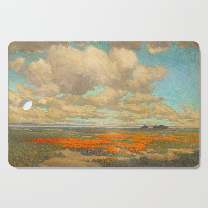 1911 Granville Redmond - A Field of California Poppies Cutting Board