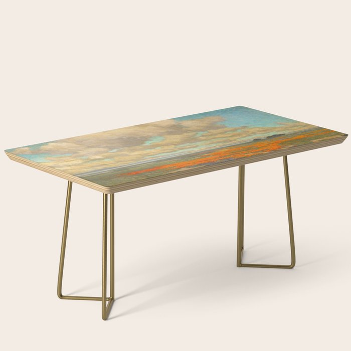 1911 Granville Redmond - A Field of California Poppies Coffee Table