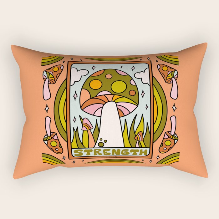 8. Strength Mushroom Rectangular Pillow
