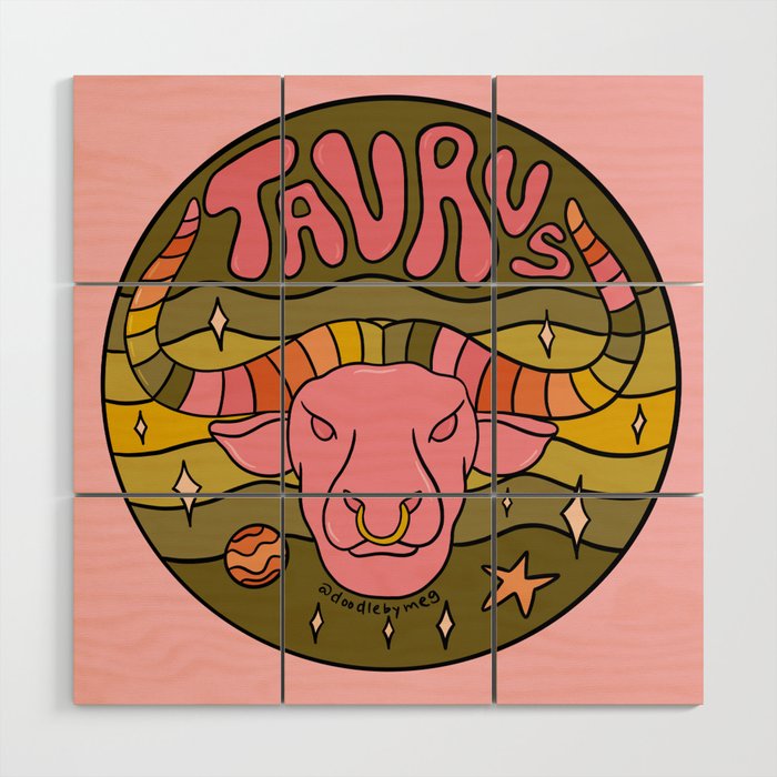 2020 Taurus Wood Wall Art