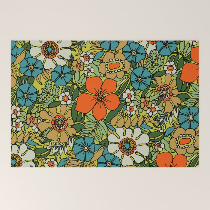 70s Plate Welcome Mat
