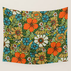 70s Plate Wall Tapestry