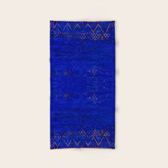 -A5- Royal Calm Blue Bohemian Moroccan Artwork. Bath Towel