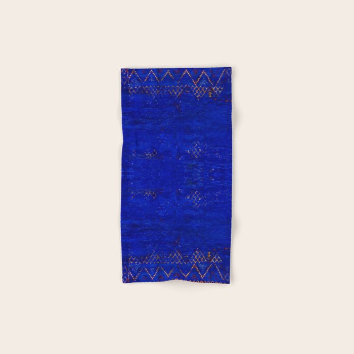 -A5- Royal Calm Blue Bohemian Moroccan Artwork. Bath Towel