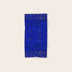 -A5- Royal Calm Blue Bohemian Moroccan Artwork. Bath Towel