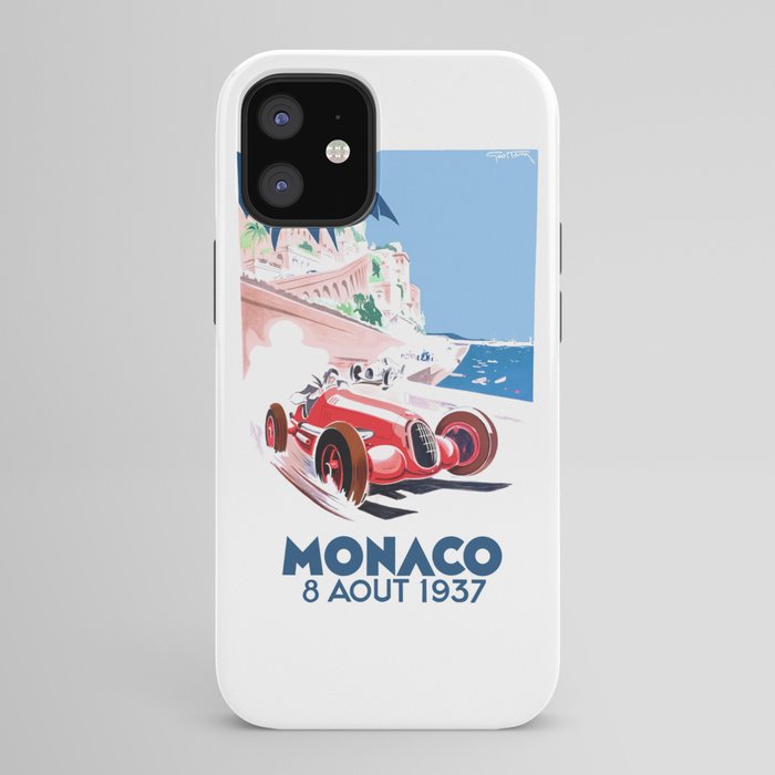 1937 MONACO Grand Prix Racing Poster iPhone Case