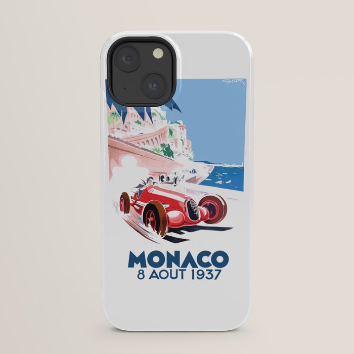 1937 MONACO Grand Prix Racing Poster iPhone Case