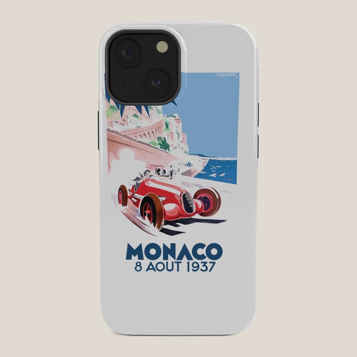 1937 MONACO Grand Prix Racing Poster iPhone Case