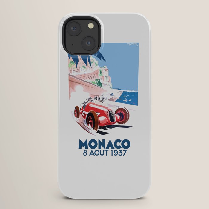 1937 MONACO Grand Prix Racing Poster iPhone Case