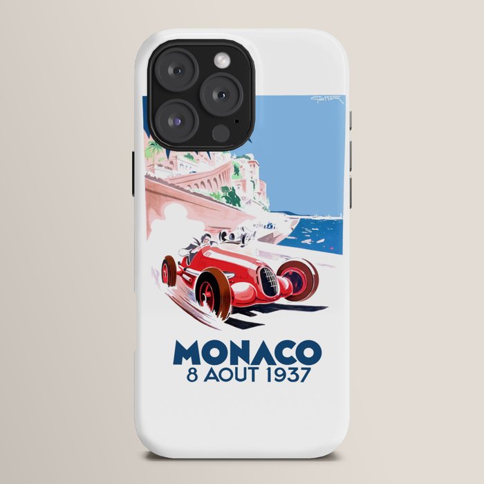 1937 MONACO Grand Prix Racing Poster iPhone Case