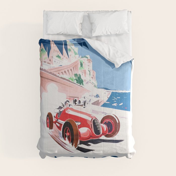 1937 MONACO Grand Prix Racing Poster Comforter