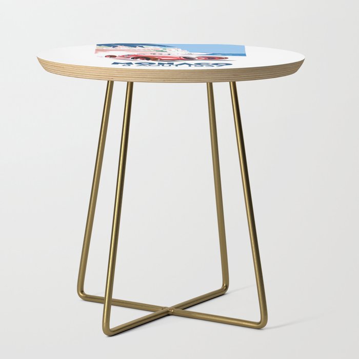 1937 MONACO Grand Prix Racing Poster Side Table