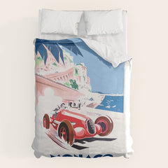 1937 MONACO Grand Prix Racing Poster Duvet Cover