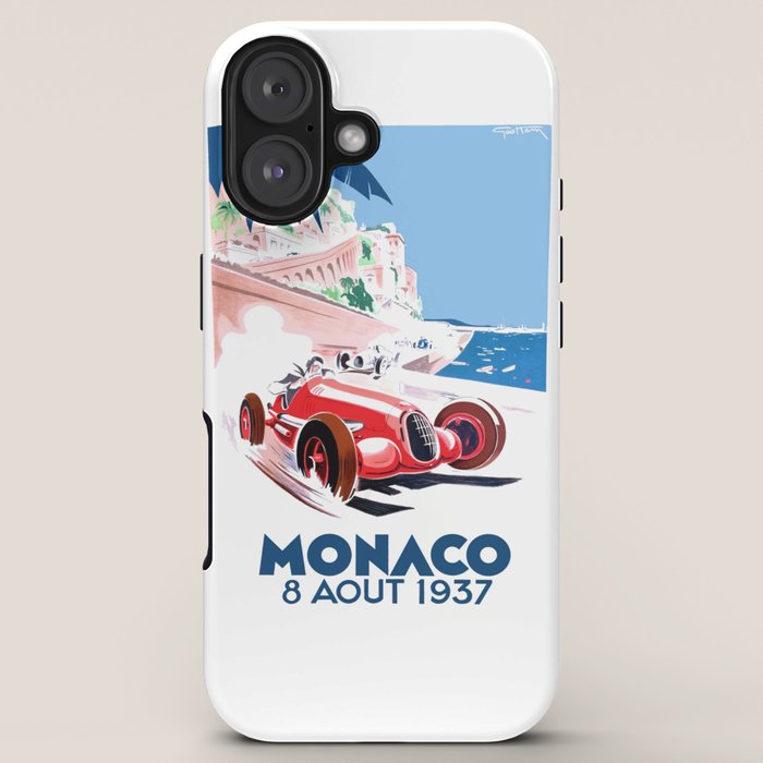 1937 MONACO Grand Prix Racing Poster iPhone Case