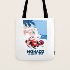 1937 MONACO Grand Prix Racing Poster Tote Bag