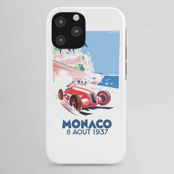 1937 MONACO Grand Prix Racing Poster iPhone Case