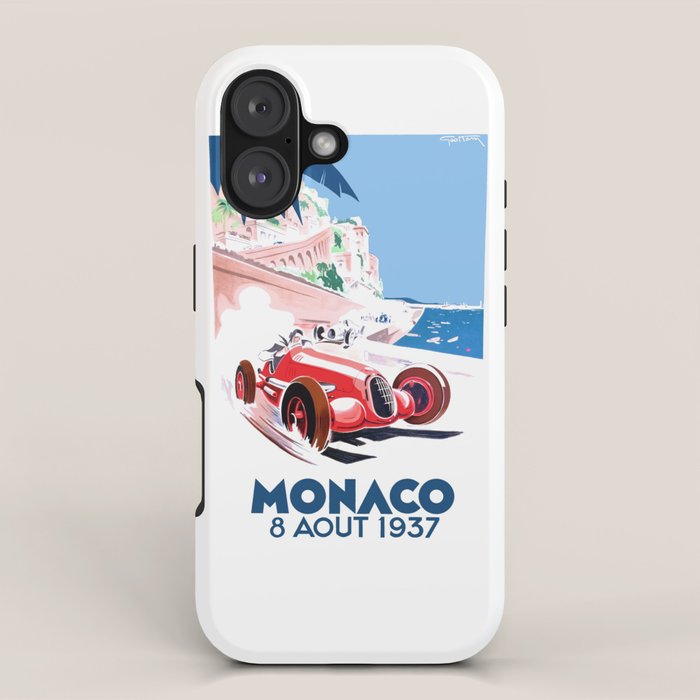 1937 MONACO Grand Prix Racing Poster iPhone Case