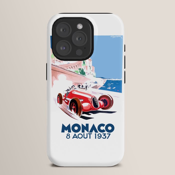 1937 MONACO Grand Prix Racing Poster iPhone Case
