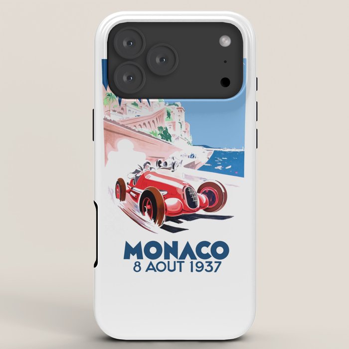 1937 MONACO Grand Prix Racing Poster iPhone Case