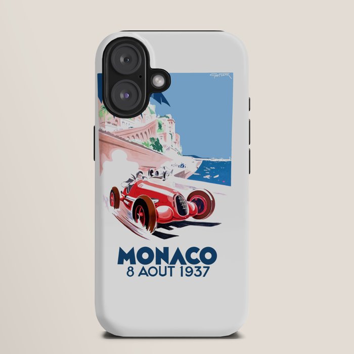 1937 MONACO Grand Prix Racing Poster iPhone Case