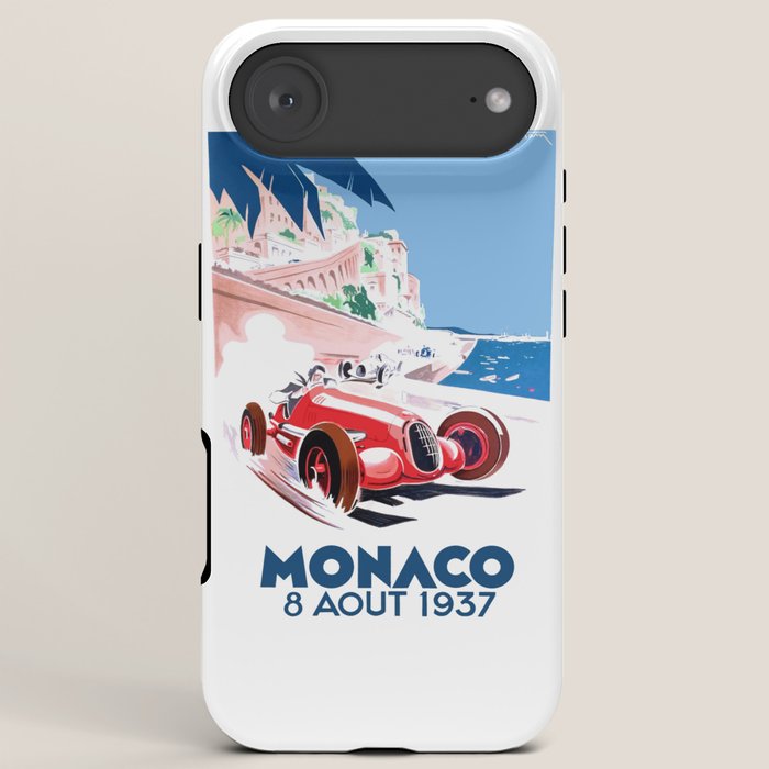1937 MONACO Grand Prix Racing Poster iPhone Case