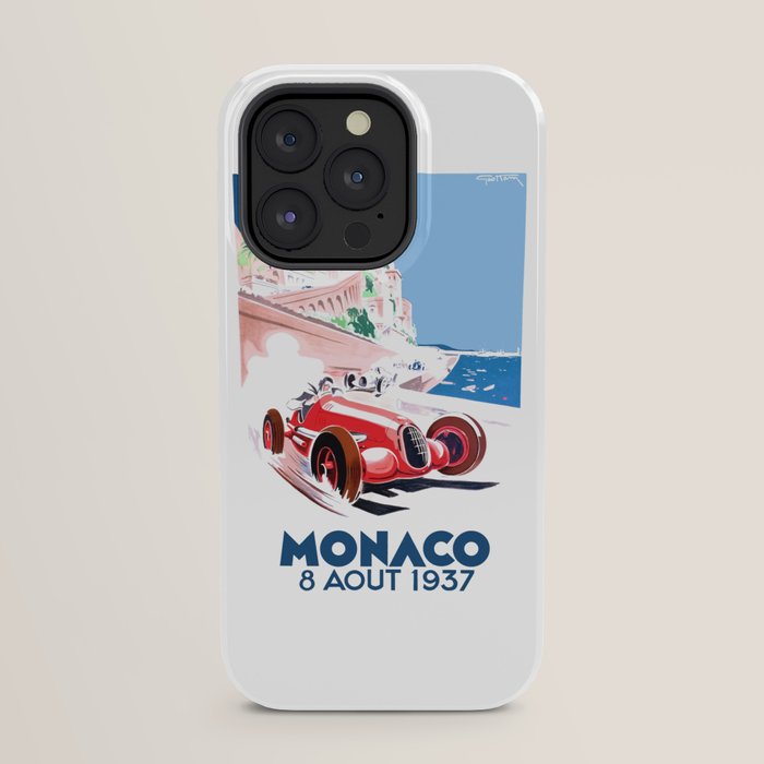 1937 MONACO Grand Prix Racing Poster iPhone Case