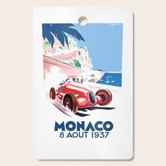 1937 MONACO Grand Prix Racing Poster Cutting Board