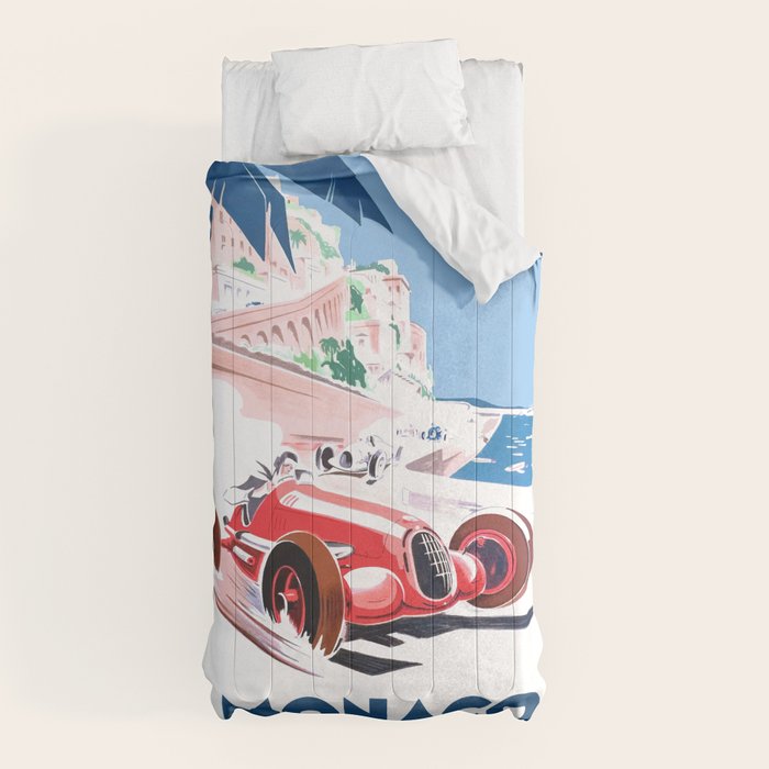 1937 MONACO Grand Prix Racing Poster Comforter