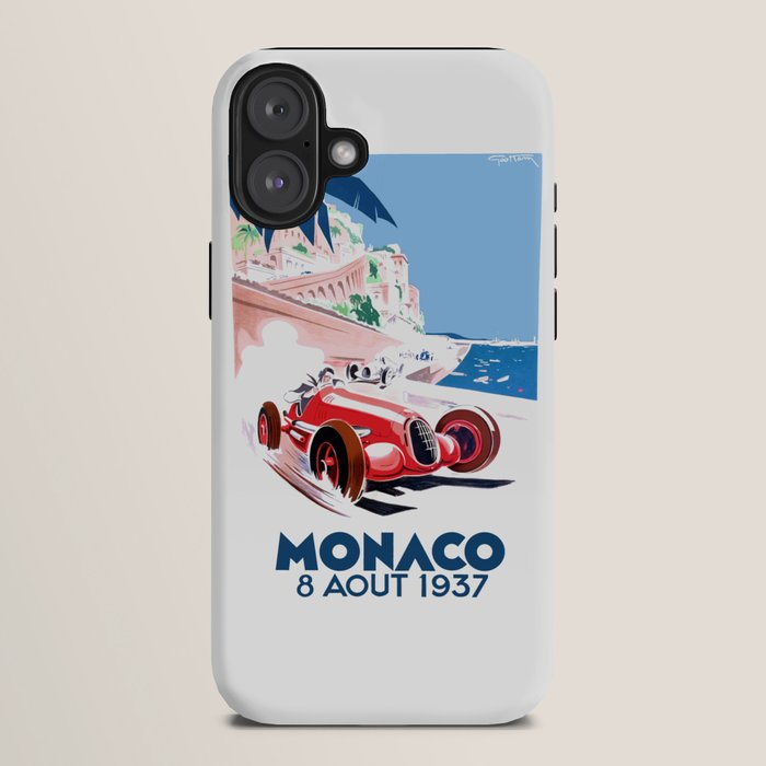 1937 MONACO Grand Prix Racing Poster iPhone Case