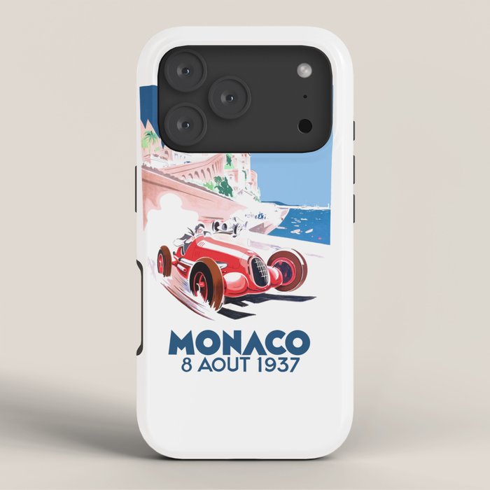 1937 MONACO Grand Prix Racing Poster iPhone Case