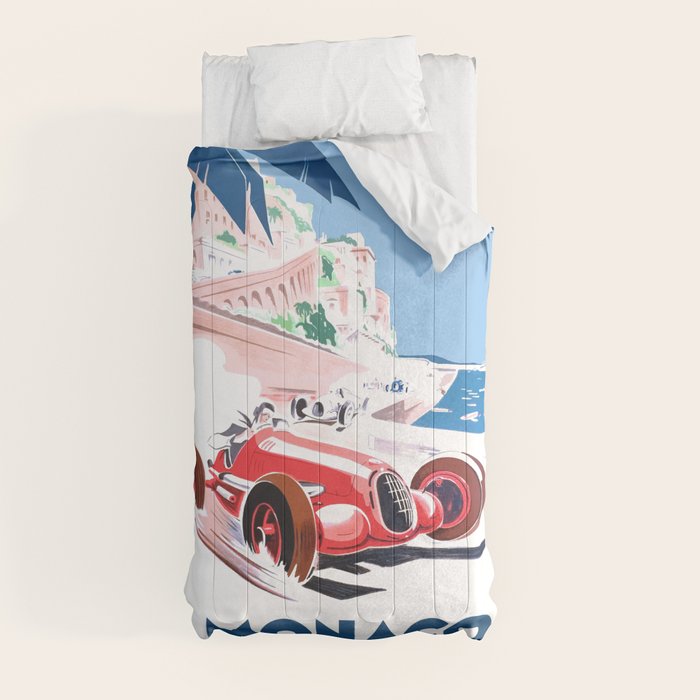 1937 MONACO Grand Prix Racing Poster Comforter