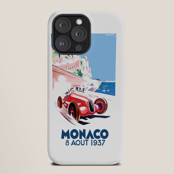 1937 MONACO Grand Prix Racing Poster iPhone Case