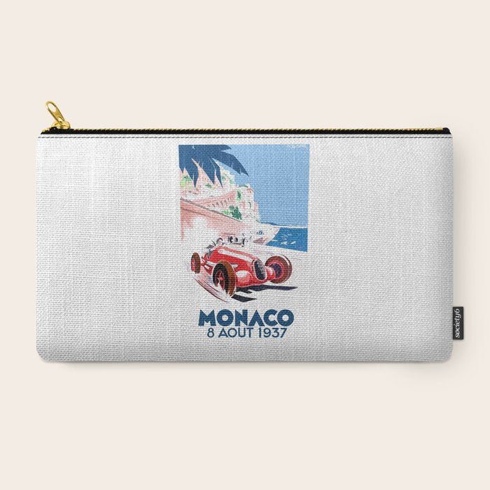 1937 MONACO Grand Prix Racing Poster Carry All Pouch