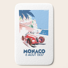 1937 MONACO Grand Prix Racing Poster Bath Mat