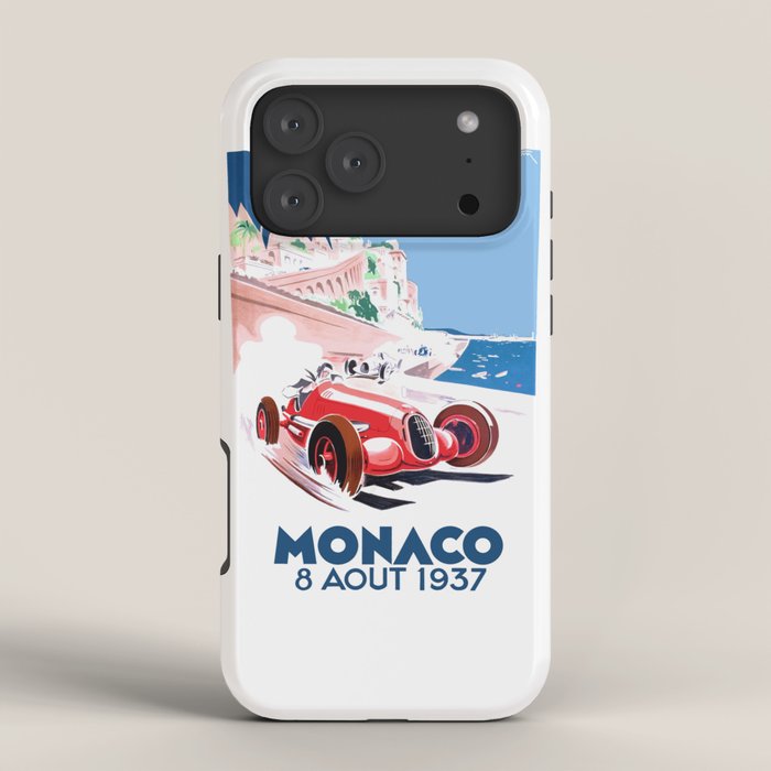 1937 MONACO Grand Prix Racing Poster iPhone Case