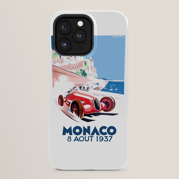 1937 MONACO Grand Prix Racing Poster iPhone Case