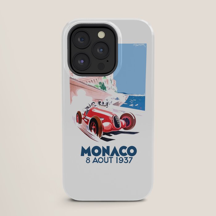 1937 MONACO Grand Prix Racing Poster iPhone Case