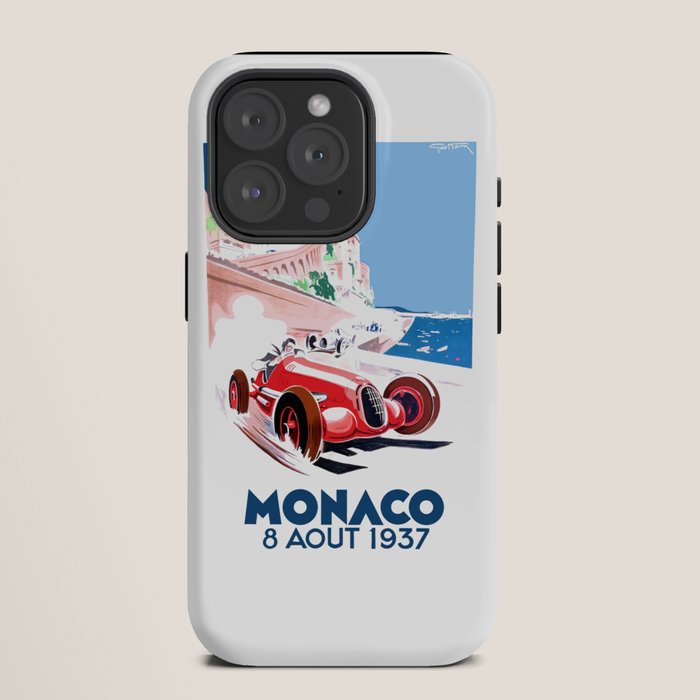1937 MONACO Grand Prix Racing Poster iPhone Case