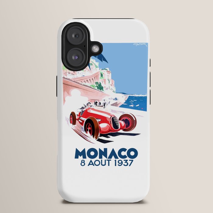 1937 MONACO Grand Prix Racing Poster iPhone Case